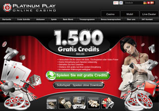 Platinum Play Casino Webseite