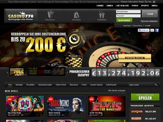 Casino770 Webseite
