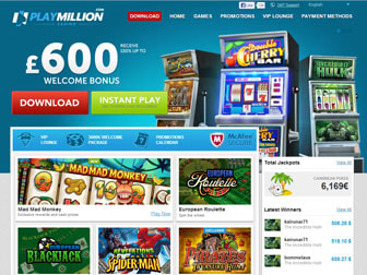 PlayMillion Casino Webseite