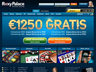 Roxy Palace Casino Webseite